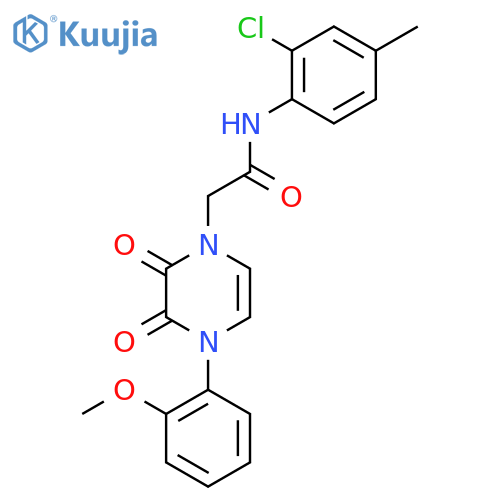 N-(2-chloro-4-methylphenyl)-2-4-(2-methoxyphenyl)-2,3-dioxo-1,2,3,4-tetrahydropyrazin-1-ylacetamide structure