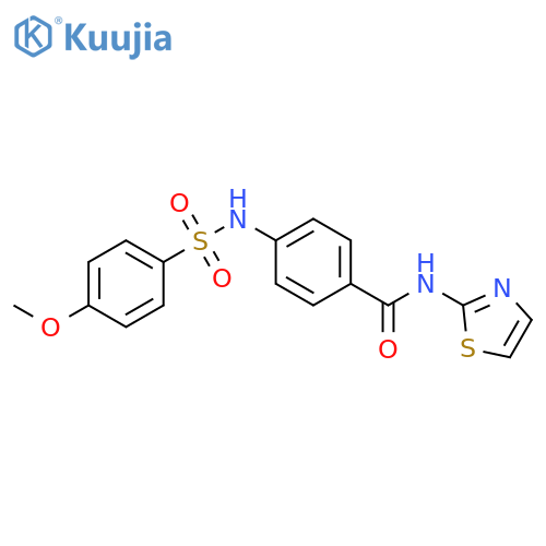 4-(4-methoxybenzenesulfonamido)-N-(1,3-thiazol-2-yl)benzamide structure