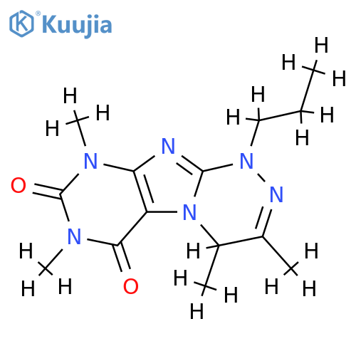 3,4,7,9-tetramethyl-1-propyl-1H,4H,6H,7H,8H,9H-1,2,4triazino4,3-gpurine-6,8-dione structure
