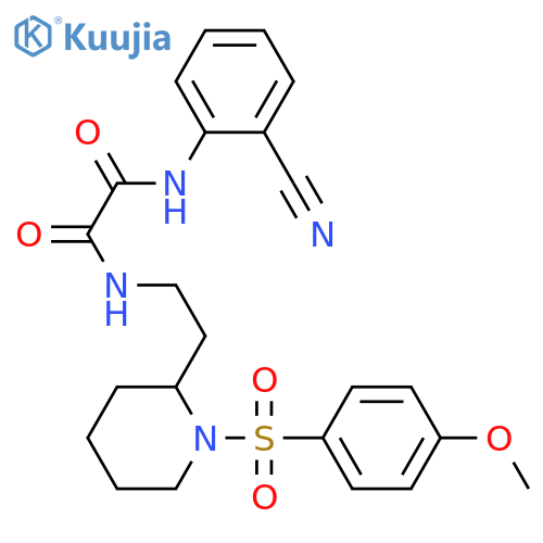 N'-(2-cyanophenyl)-N-{2-1-(4-methoxybenzenesulfonyl)piperidin-2-ylethyl}ethanediamide structure