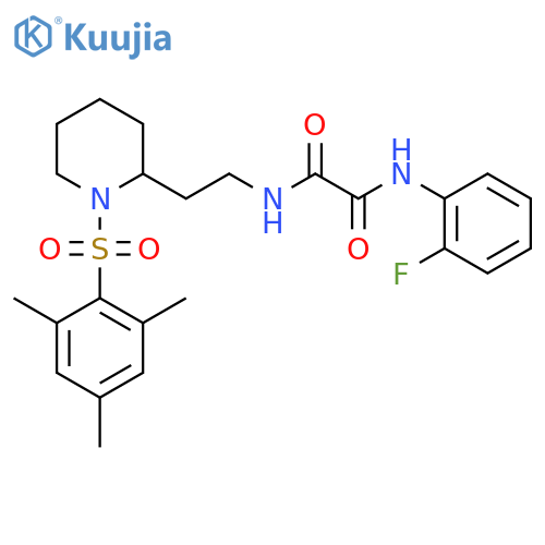 N'-(2-fluorophenyl)-N-{2-1-(2,4,6-trimethylbenzenesulfonyl)piperidin-2-ylethyl}ethanediamide structure