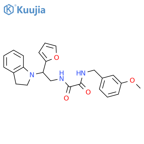 N-2-(2,3-dihydro-1H-indol-1-yl)-2-(furan-2-yl)ethyl-N'-(3-methoxyphenyl)methylethanediamide structure