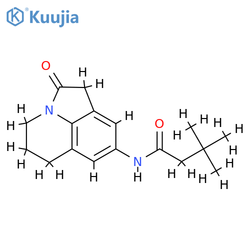 3,3-dimethyl-N-{2-oxo-1-azatricyclo6.3.1.0^{4,12}dodeca-4,6,8(12)-trien-6-yl}butanamide structure