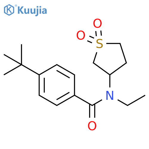 4-tert-butyl-N-(1,1-dioxo-1lambda6-thiolan-3-yl)-N-ethylbenzamide structure