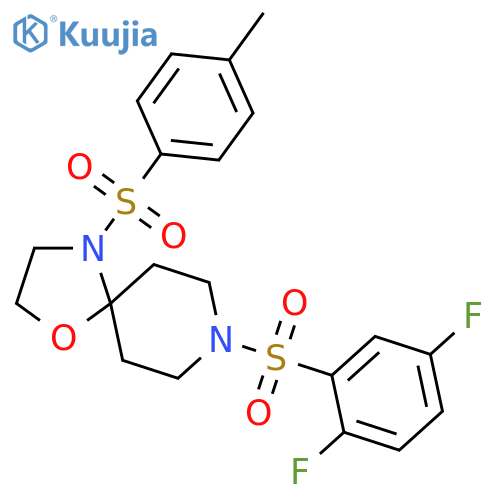 8-(2,5-difluorobenzenesulfonyl)-4-(4-methylbenzenesulfonyl)-1-oxa-4,8-diazaspiro4.5decane structure