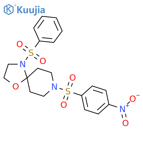 4-(benzenesulfonyl)-8-(4-nitrobenzenesulfonyl)-1-oxa-4,8-diazaspiro4.5decane structure