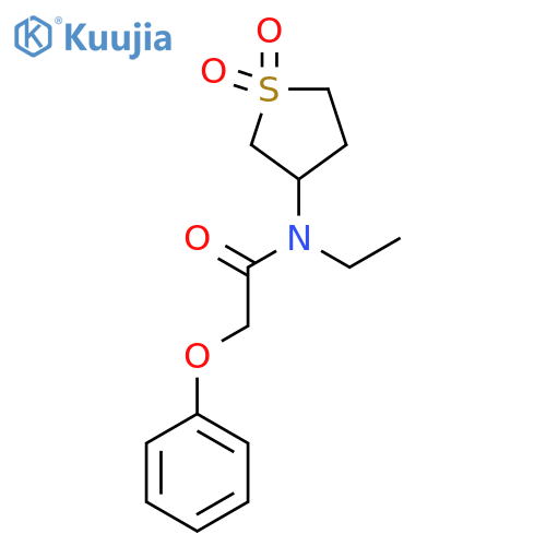 N-(1,1-dioxo-1lambda6-thiolan-3-yl)-N-ethyl-2-phenoxyacetamide structure