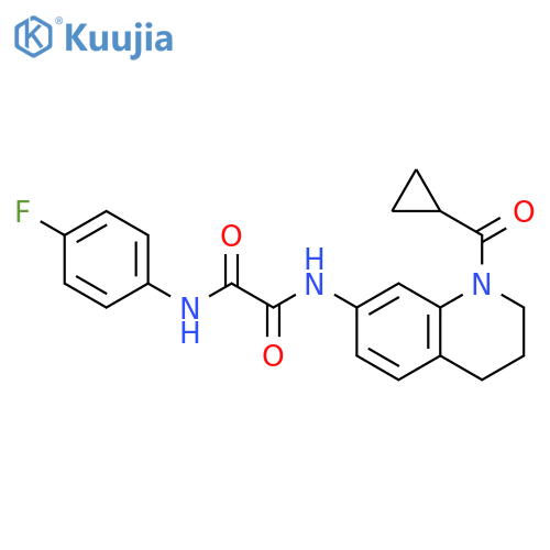 N-(1-cyclopropanecarbonyl-1,2,3,4-tetrahydroquinolin-7-yl)-N'-(4-fluorophenyl)ethanediamide structure