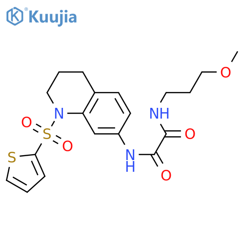 N-(3-methoxypropyl)-N'-1-(thiophene-2-sulfonyl)-1,2,3,4-tetrahydroquinolin-7-ylethanediamide structure