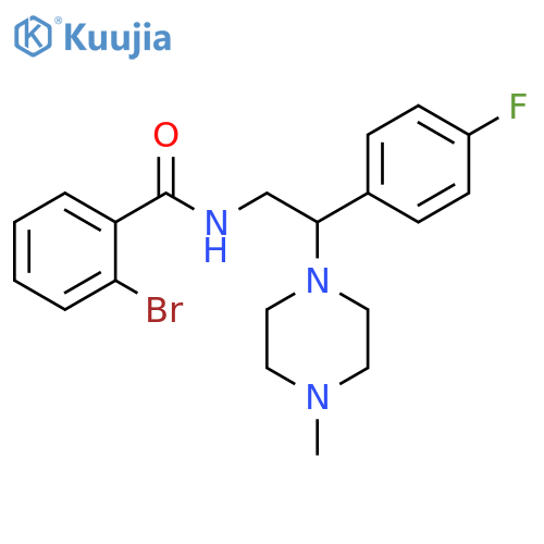 2-bromo-N-2-(4-fluorophenyl)-2-(4-methylpiperazin-1-yl)ethylbenzamide structure
