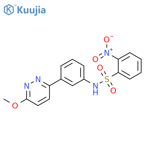 N-3-(6-methoxypyridazin-3-yl)phenyl-2-nitrobenzene-1-sulfonamide structure