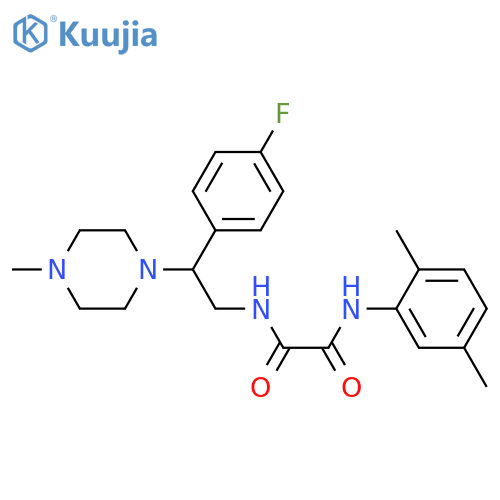 N-(2,5-dimethylphenyl)-N'-2-(4-fluorophenyl)-2-(4-methylpiperazin-1-yl)ethylethanediamide structure
