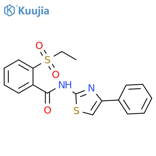 2-(ethanesulfonyl)-N-(4-phenyl-1,3-thiazol-2-yl)benzamide structure
