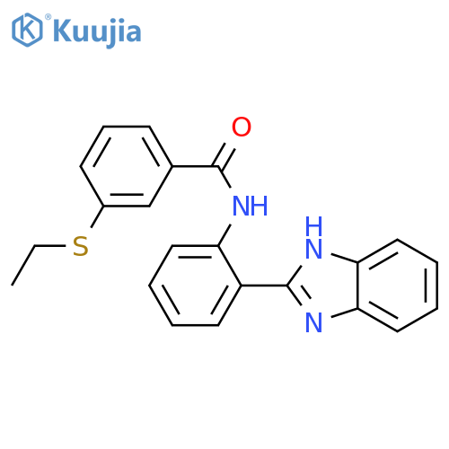 N-2-(1H-1,3-benzodiazol-2-yl)phenyl-3-(ethylsulfanyl)benzamide structure