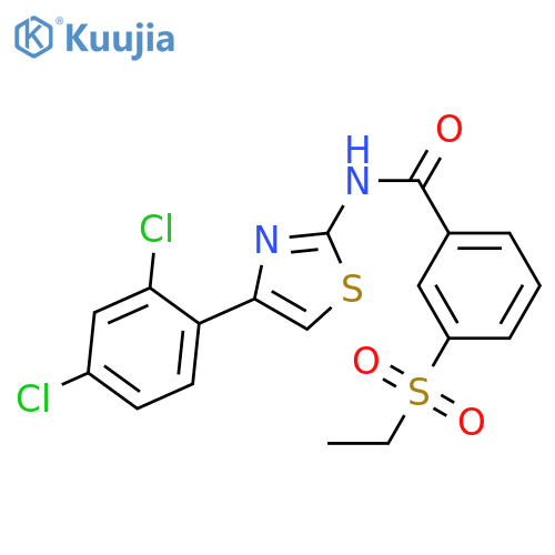 N-4-(2,4-dichlorophenyl)-1,3-thiazol-2-yl-3-(ethanesulfonyl)benzamide structure