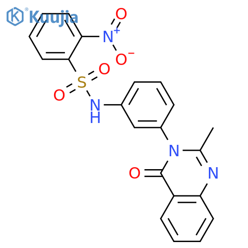 N-3-(2-methyl-4-oxo-3,4-dihydroquinazolin-3-yl)phenyl-2-nitrobenzene-1-sulfonamide structure