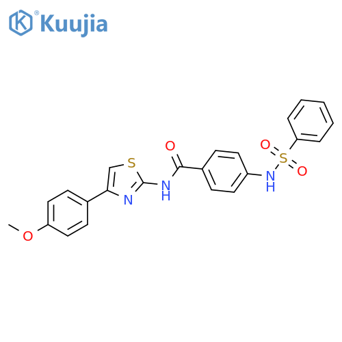 4-benzenesulfonamido-N-4-(4-methoxyphenyl)-1,3-thiazol-2-ylbenzamide structure
