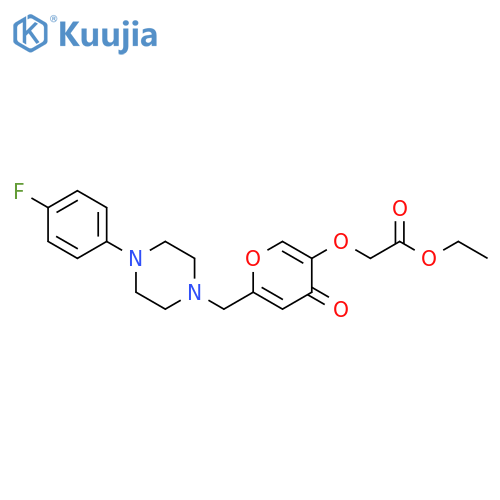 ethyl 2-(6-{4-(4-fluorophenyl)piperazin-1-ylmethyl}-4-oxo-4H-pyran-3-yl)oxyacetate structure