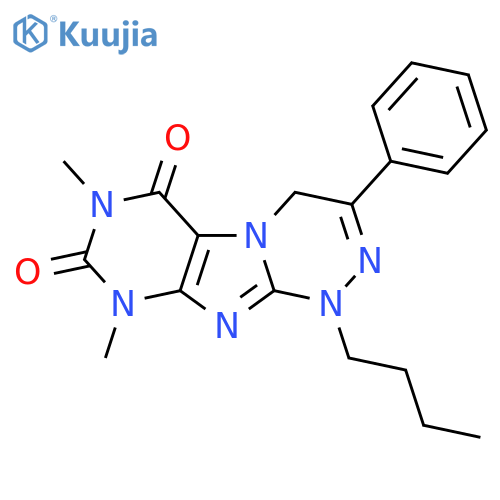 1-butyl-7,9-dimethyl-3-phenyl-1H,4H,6H,7H,8H,9H-1,2,4triazino4,3-gpurine-6,8-dione structure