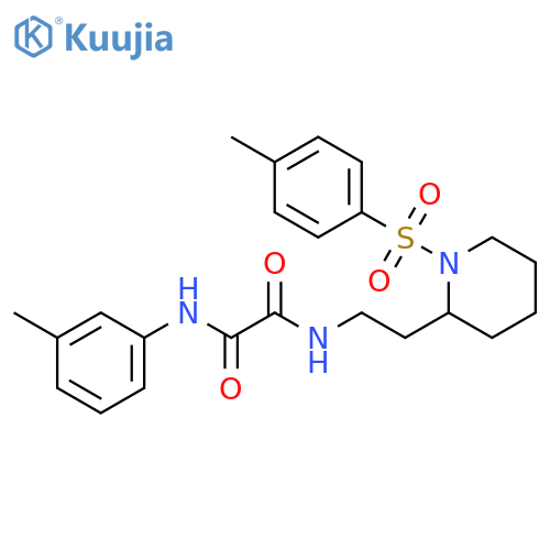 N-{2-1-(4-methylbenzenesulfonyl)piperidin-2-ylethyl}-N'-(3-methylphenyl)ethanediamide structure