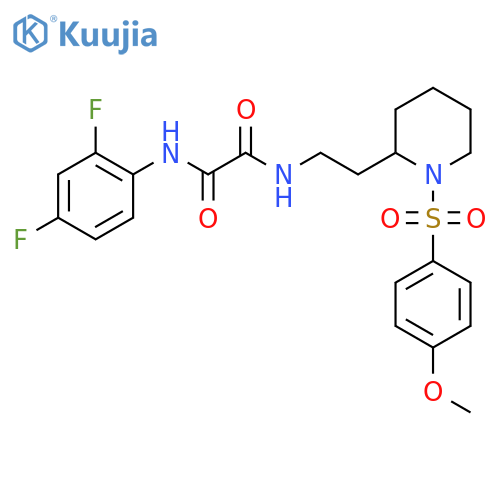 N'-(2,4-difluorophenyl)-N-{2-1-(4-methoxybenzenesulfonyl)piperidin-2-ylethyl}ethanediamide structure