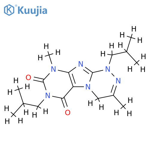 3,9-dimethyl-1,7-bis(2-methylpropyl)-1H,4H,6H,7H,8H,9H-1,2,4triazino4,3-gpurine-6,8-dione structure