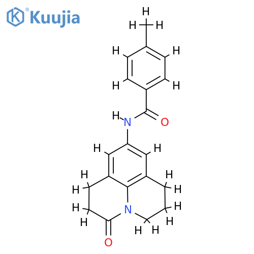4-methyl-N-{2-oxo-1-azatricyclo7.3.1.0^{5,13}trideca-5,7,9(13)-trien-7-yl}benzamide structure