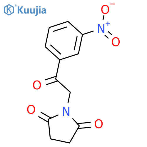 1-(2-(3-Nitrophenyl)-2-oxoethyl)pyrrolidine-2,5-dione structure