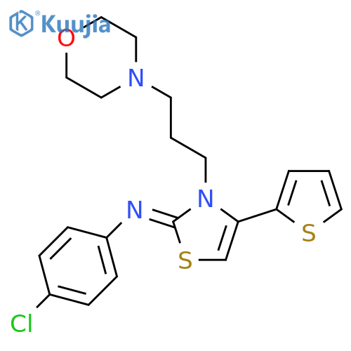 (2Z)-N-(4-chlorophenyl)-3-3-(morpholin-4-yl)propyl-4-(thiophen-2-yl)-2,3-dihydro-1,3-thiazol-2-imine structure