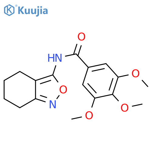 3,4,5-trimethoxy-N-(4,5,6,7-tetrahydro-2,1-benzoxazol-3-yl)benzamide structure
