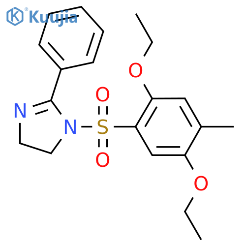 1-(2,5-diethoxy-4-methylbenzenesulfonyl)-2-phenyl-4,5-dihydro-1H-imidazole structure
