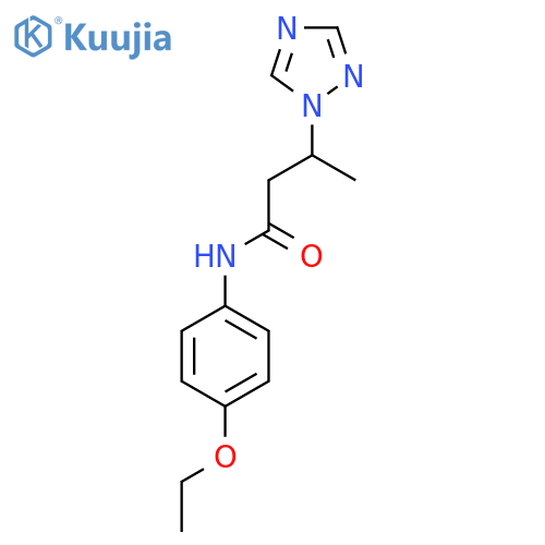 N-(4-ethoxyphenyl)-3-(1H-1,2,4-triazol-1-yl)butanamide structure