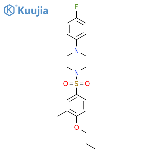 1-(4-fluorophenyl)-4-(3-methyl-4-propoxybenzenesulfonyl)piperazine structure