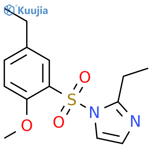 2-ethyl-1-(5-ethyl-2-methoxybenzenesulfonyl)-1H-imidazole structure
