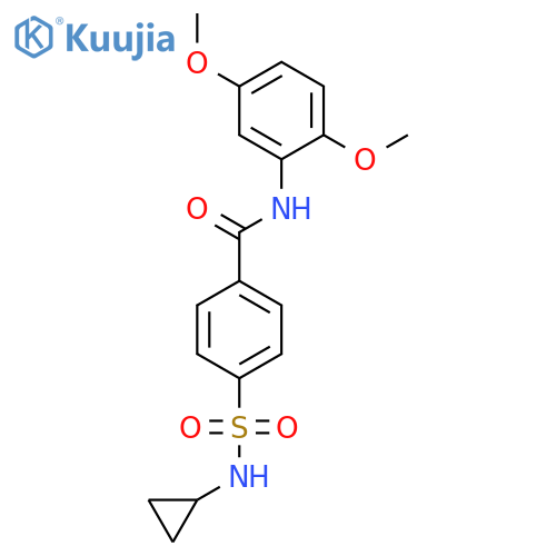 4-(cyclopropylsulfamoyl)-N-(2,5-dimethoxyphenyl)benzamide structure