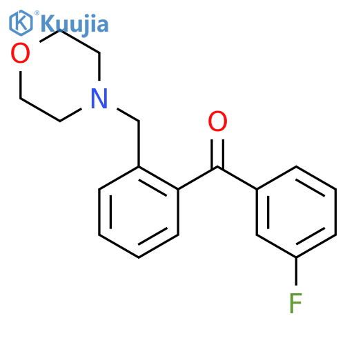 3'-Fluoro-2-morpholinomethyl benzophenone structure