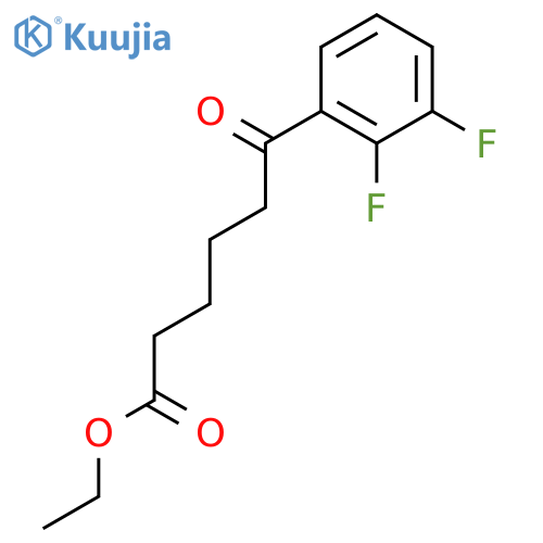 Ethyl 6-(2,3-difluorophenyl)-6-oxohexanoate structure