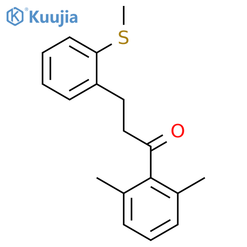 2',6'-Dimethyl-3-(2-thiomethylphenyl)propiophenone structure