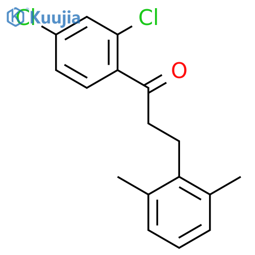 2',4'-Dichloro-3-(2,6-dimethylphenyl)propiophenone structure