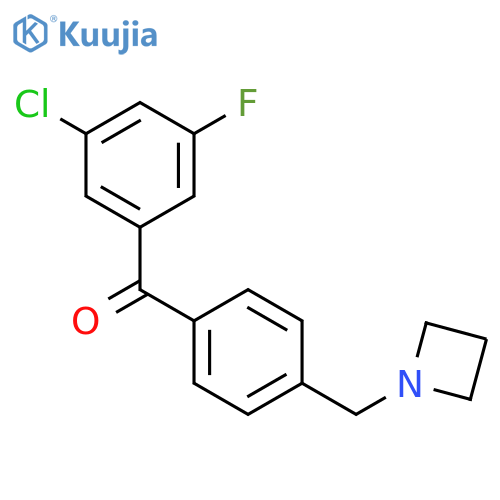 [4-(azetidin-1-ylmethyl)phenyl]-(3-chloro-5-fluorophenyl)methanone structure