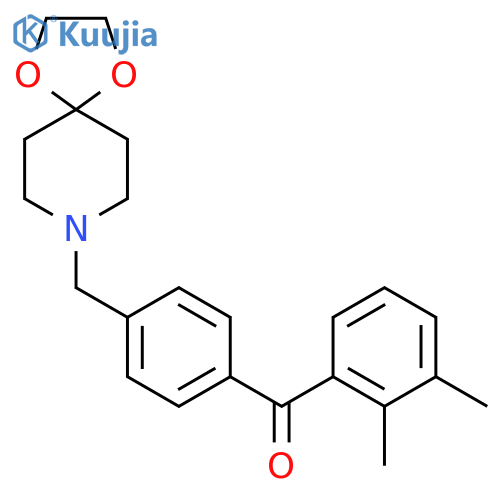 2,3-Dimethyl-4'-8-(1,4-dioxa-8-azaspiro-4.5decyl)methylbenzophenone structure