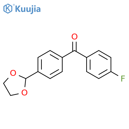 [4-(1,3-dioxolan-2-yl)phenyl]-(4-fluorophenyl)methanone structure