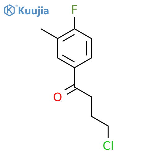 4-chloro-1-(4-fluoro-3-methyl-phenyl)butan-1-one structure