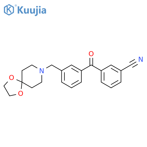 3-Cyano-3'-8-(1,4-dioxa-8-azaspiro-4.5decyl)methylbenzophenone structure