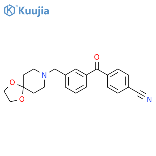 4'-Cyano-3-8-(1,4-dioxa-8-azaspiro-4.5decyl)methylbenzophenone structure