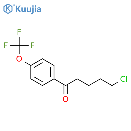 5-chloro-1-[4-(trifluoromethoxy)phenyl]pentan-1-one structure