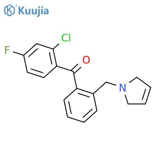 (2-chloro-4-fluoro-phenyl)-[2-(2,5-dihydropyrrol-1-ylmethyl)phenyl]methanone structure