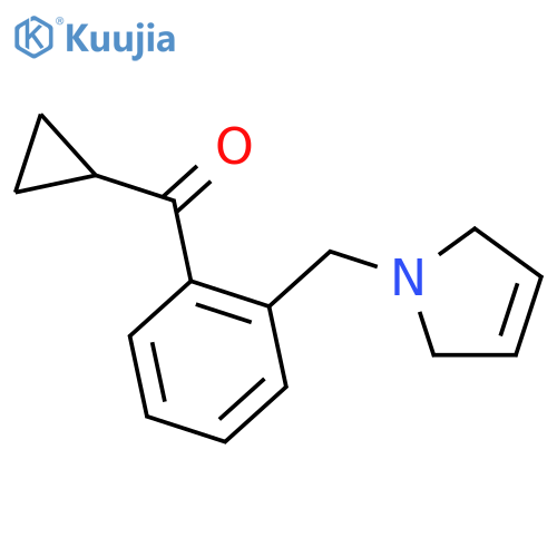 Cyclopropyl 2-(3-pyrrolinomethyl)phenyl ketone structure