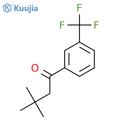 3,3-dimethyl-1-[3-(trifluoromethyl)phenyl]butan-1-one structure