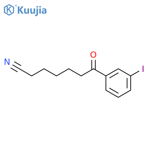 7-(3-Iodophenyl)-7-oxoheptanenitrile structure